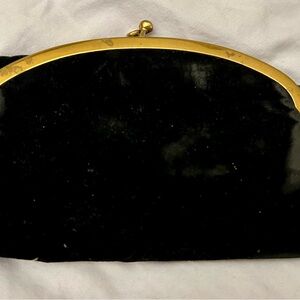 Vintage Chic Black and Gold Clutch